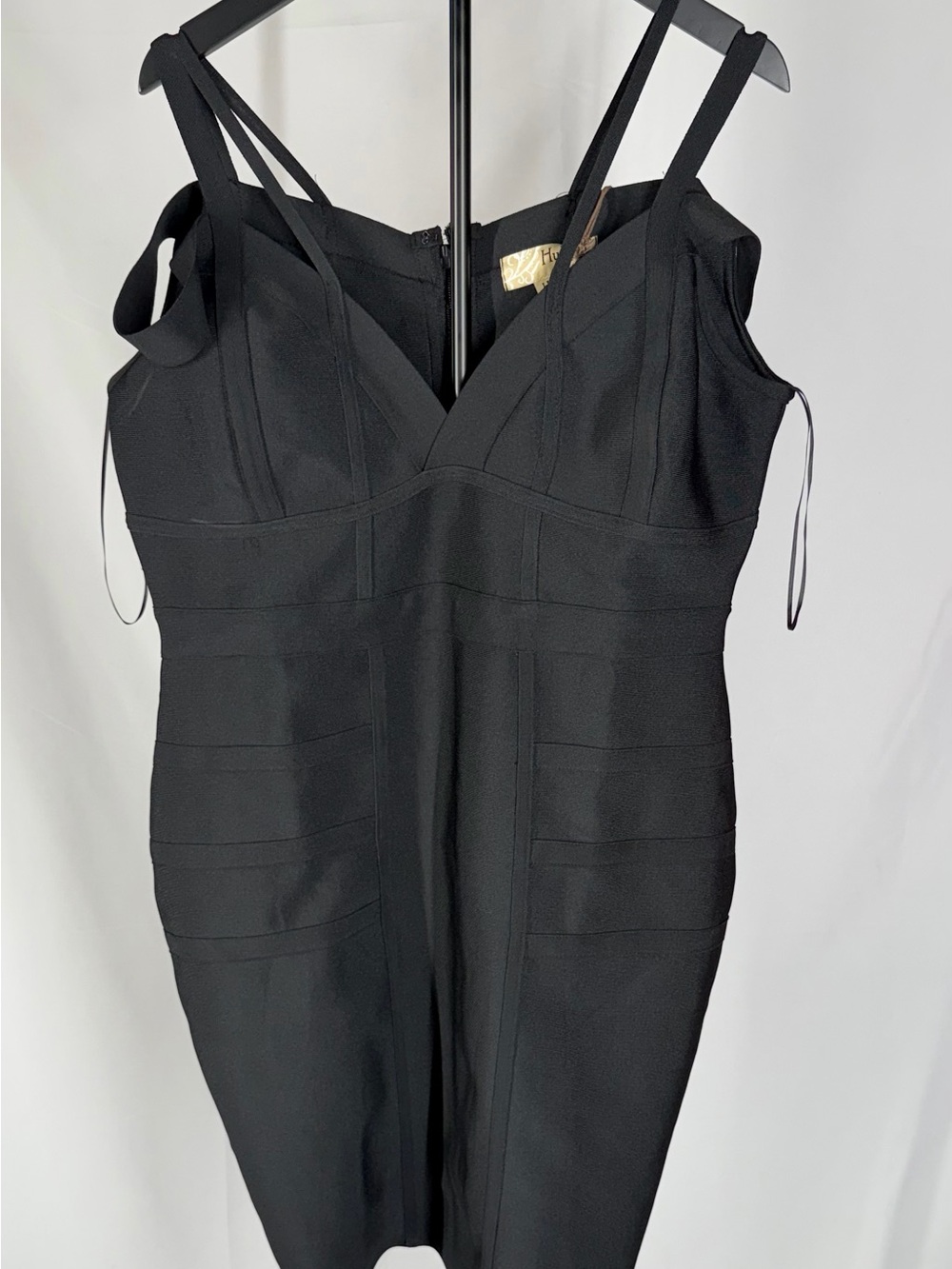 Hybrid & company Black Strappy V-Neck Mini Dress
